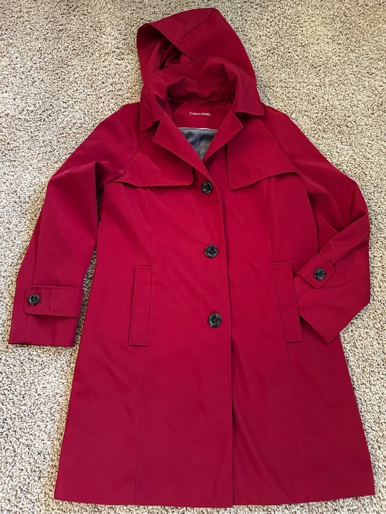 Calvin Klein Jackets & Blazers - Calvin Klein Women's Hooded Red Trench Coat